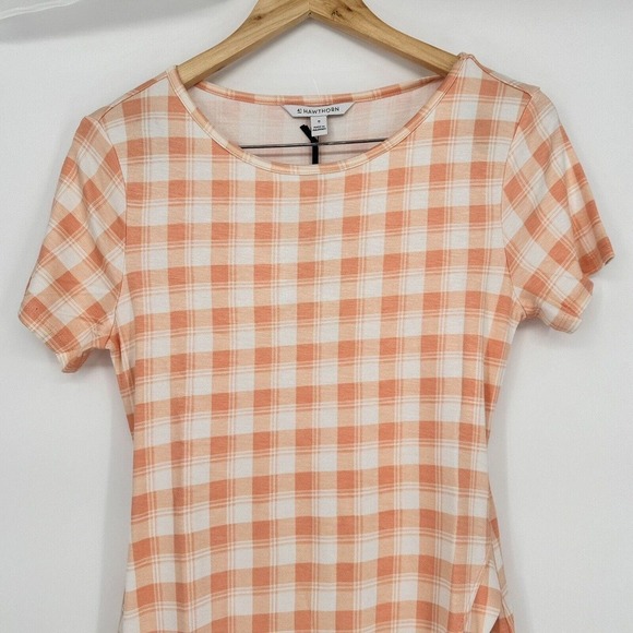NWT 41Hawthorn Women Orange Casual Dress‎ Medium Plaid - Picture 4 of 9